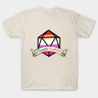 Dnd Chaotic Lesbian Dice T-Shirt